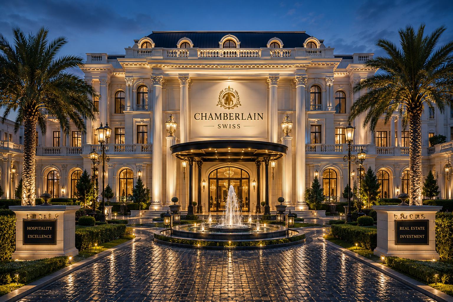 Luxury Chamberlain Swiss entrance in the Red Sea region